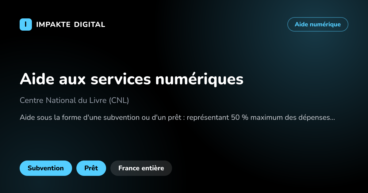 Carte de présentation de l'aide Aide aux services numériques